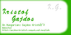 kristof gajdos business card